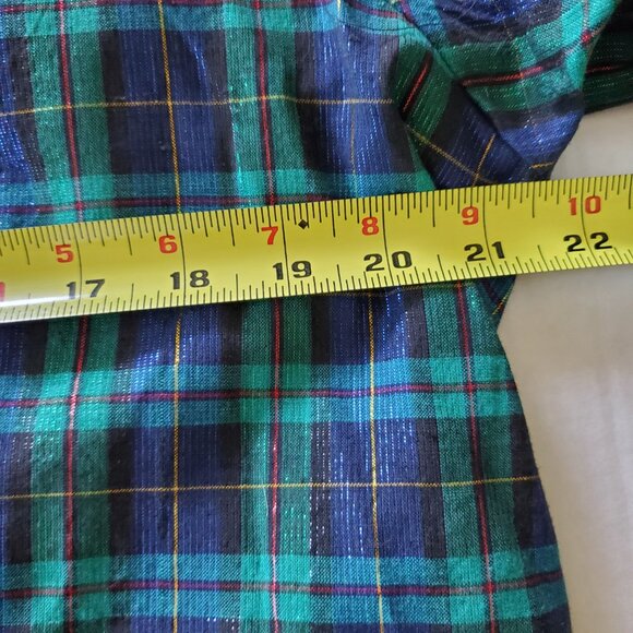 Hobby Horse Show Shirt Blue Green Gold Red Metallic Threading Large - Picture 16 of 16